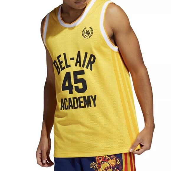 Adidas D.O.N. x Bel-Air Academy Mitchell Gold Basketball Jersey NWT Size L - Picture 2 of 9